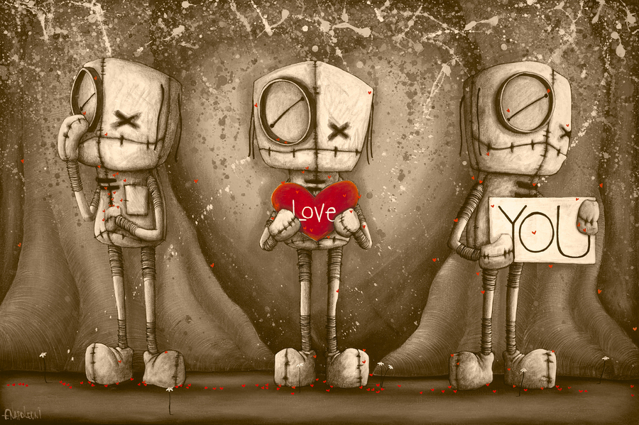 Fabio Napoleoni I Love You - Sepia (OE) (Framed)
